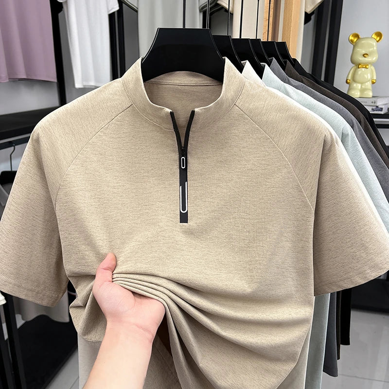 Men's Half-Zip Tee - Soft Breathable Pullover, Sports & Leisure