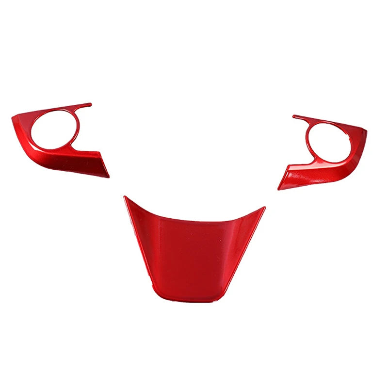Car Interior For Toyota Camry 2018 2019 2020 2021 2022 ABS Red Steering Wheel Button Decorative Cover  Accessories Car Styling