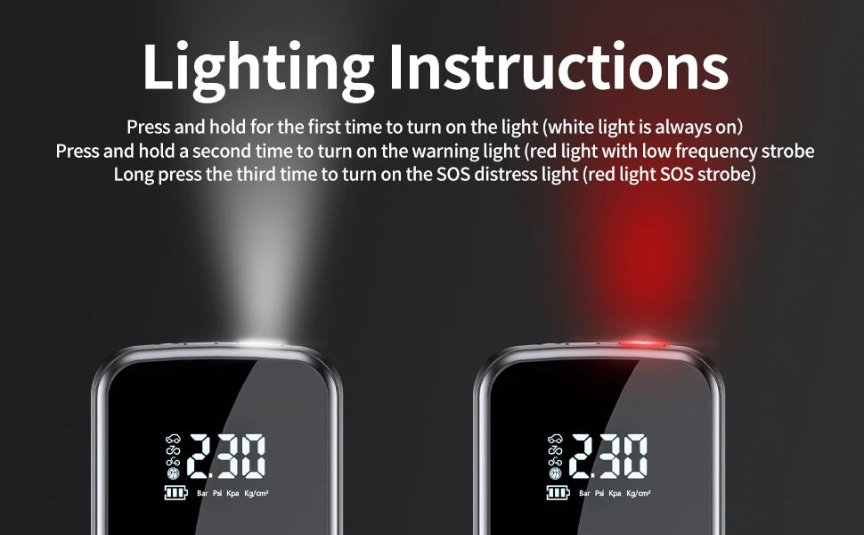 YIJU Car Air Pump Electric Portable Tire Inflator Intelligent Digital Tire Inflator For Car Motorcycle Bicycle Air Compressor