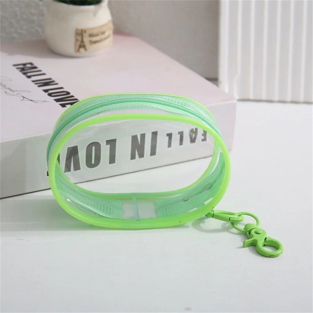 Storage Bag Small Square/Round Clear Lightweight Multipurpose Compact Case Dustproof Charger Protector Pouch Zipper Gift Bags