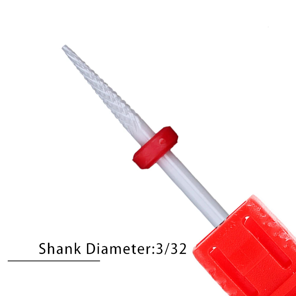 Nail Drill Bits Flame Ceramic Cutters for Manicure Electric Pedicure Nail Bits Gel Polish Remover Files Burr Nail Accessories