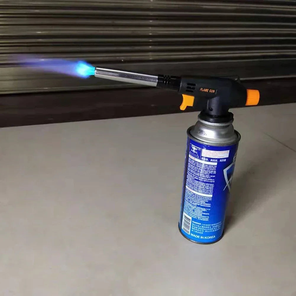 Outdoor Welding Gas Burner Flame Torch Ignition BBQ Cooking Camping Flamethrower Portable Gas Torch for Cooking And Camping