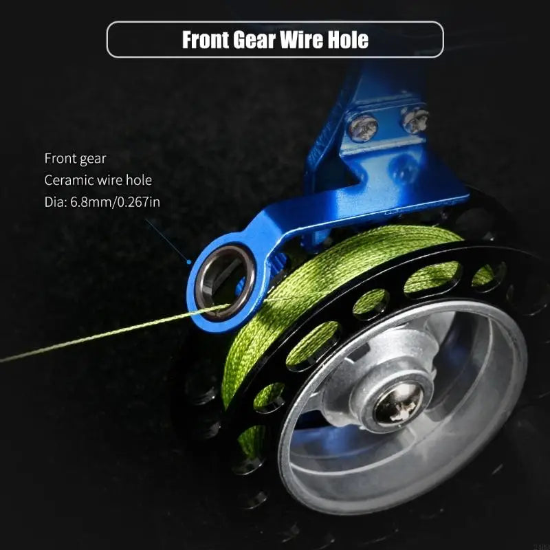 Ice Fishing Reel Large Spool Diameter Aluminum Spool Wear-Resistant Fishing Reel for Men Deep Water Fishing Equipment 24BD