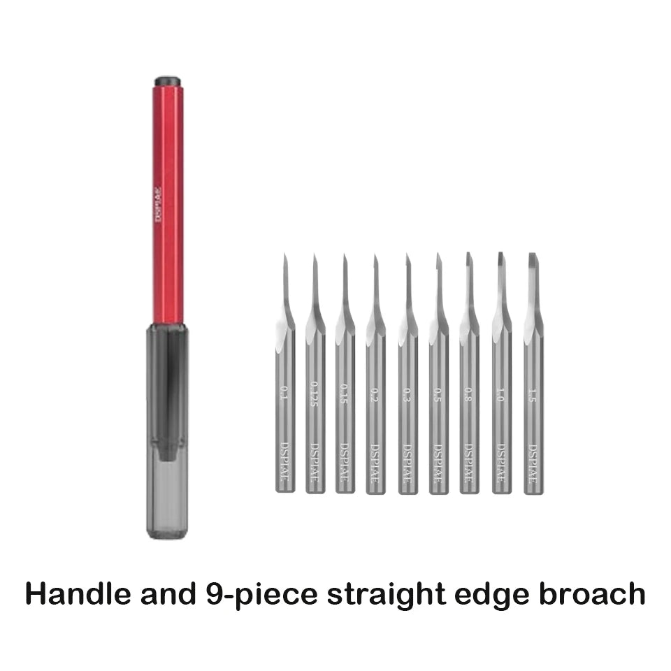 DSPIAE Straight Edge Broach Step Scraper Kit Precise Scribing Tool for Gunpla Model Building Hobby DIY Modeling Craft Accessory