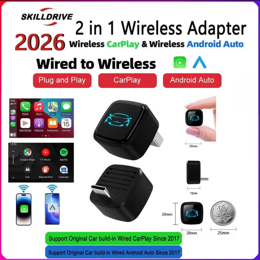 Mini Wireless CarPlay & Android Auto Adapter (Type-C AI Box)