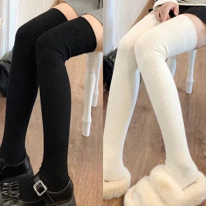 Women's Knit Knee High Socks, Soft Fuzzy