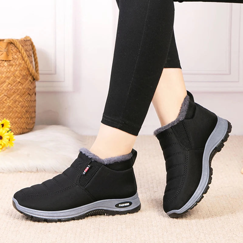 Women's Plush Platform Snow Boots - Warm Lined Ankle Boots - photo 5