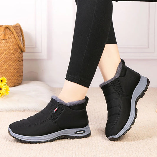 Women's Plush Platform Snow Boots - Warm Lined Ankle Boots - photo 5