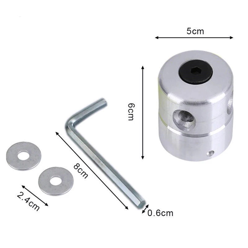 Universal Aluminum Grass Trimmer Head with 4 Lines Brush Cutter Head Thread Nylon Grass Cutting Line Head for Lawn Mower Silver