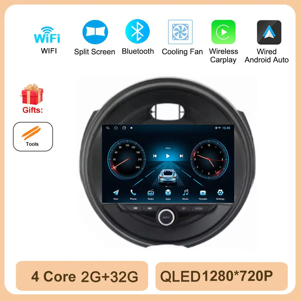 Car Stereo with Apple CarPlay & Android Auto, Compatible with Mini Cooper F54 F55 F56 F60