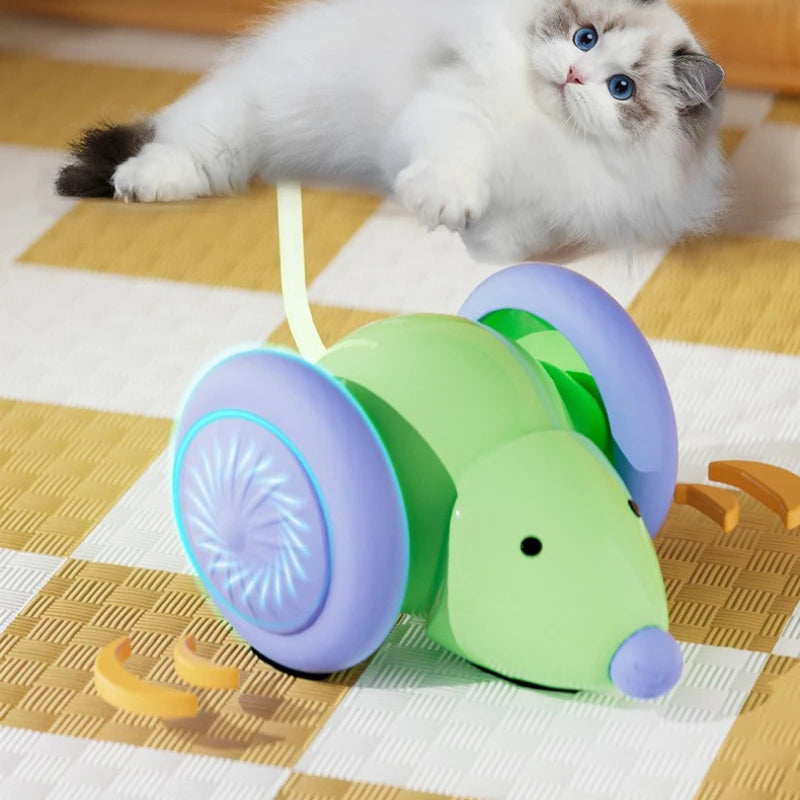 Cat Teasing Electric Toy Simulated Mouse Interaction Chasing Playing Kitten Toy Funny Chew-resistant Puzzle Cat Toy