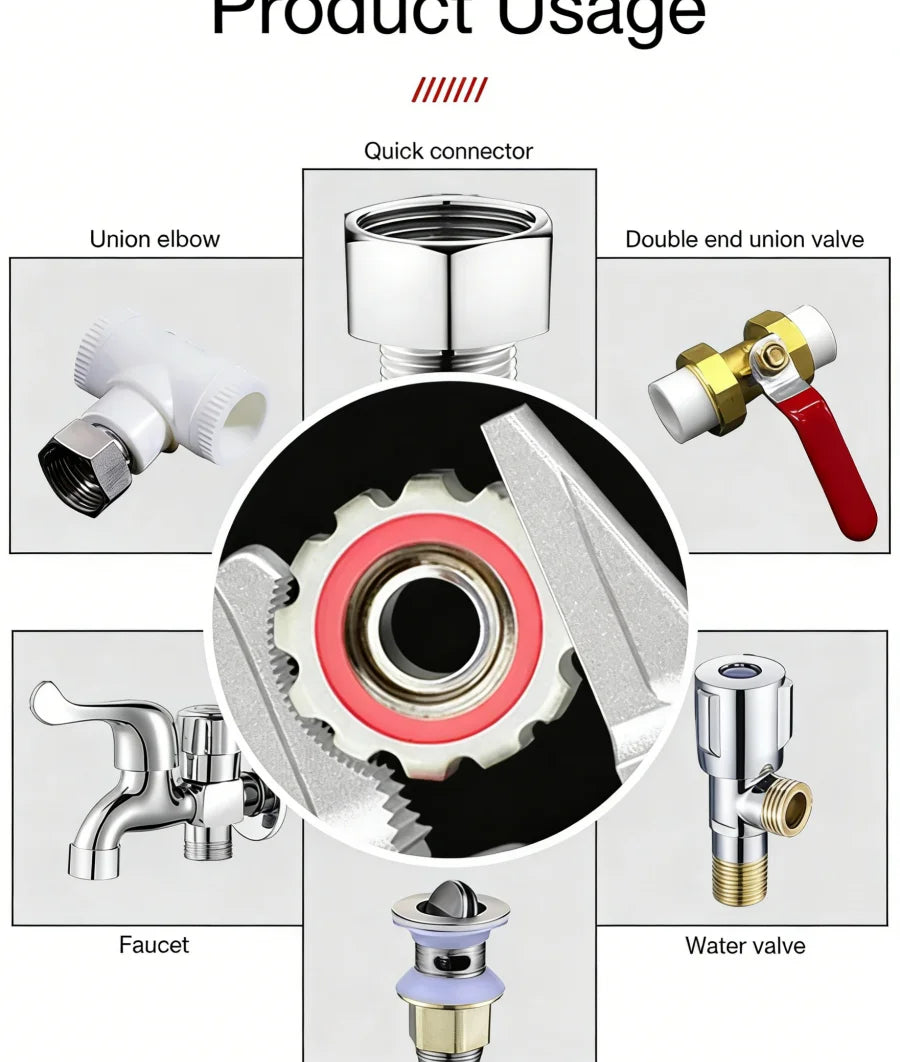 Multifunctional Bathroom Wrench High Carbon Steel Short Handle Wrench Large Opening Faucet Sink Water Heating Installation Tool