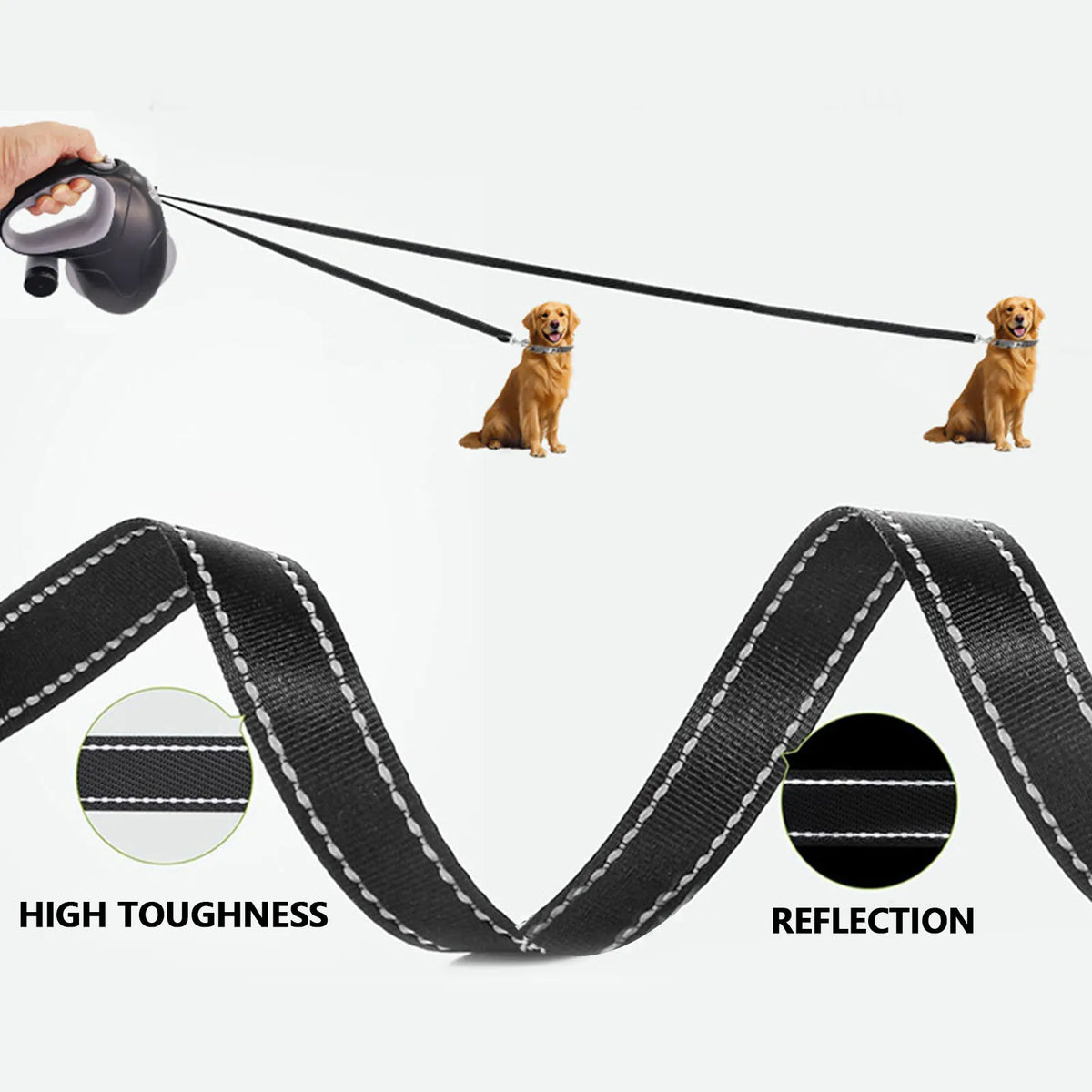 10 m Retractable Dog Leash - Tangle-Free with Bag Dispenser – photo 4