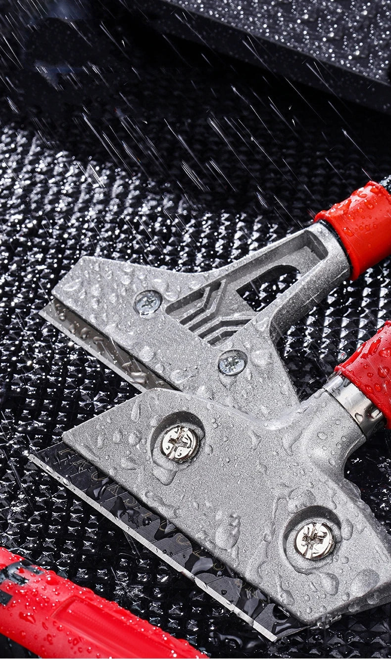 Portable Aluminum Alloy Cleaning Shovel Knife Wallpaper Paint Tiles Flooring Scraper Remover With SK-5 Blade Home Cleaning Tools