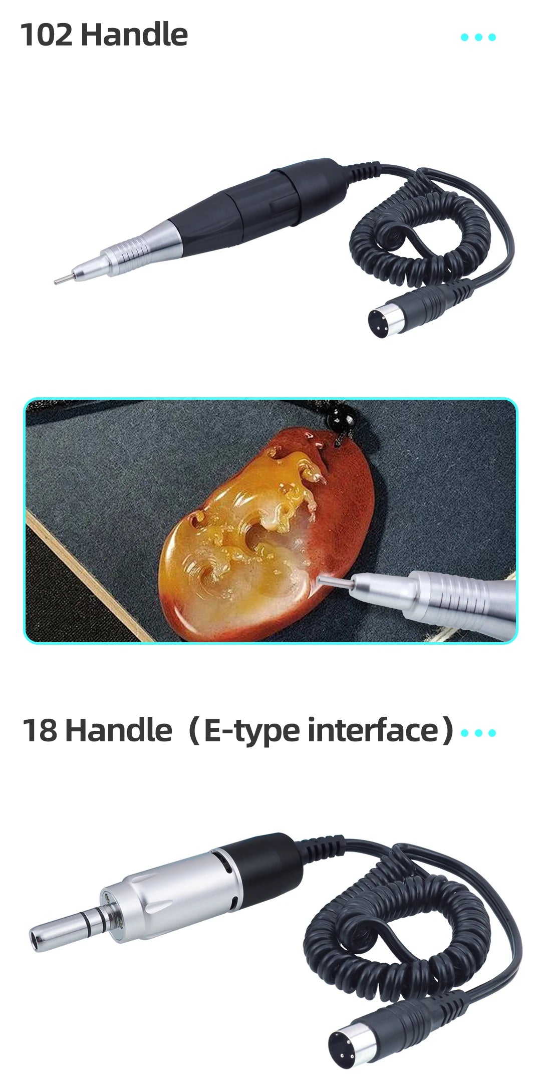 ECIN Dental Marathon Micromotor 35000RPM E TYPE 18 102 204 Handle Handpiece Polisher Grinder Lab Equipment Dentist Clinic Tools