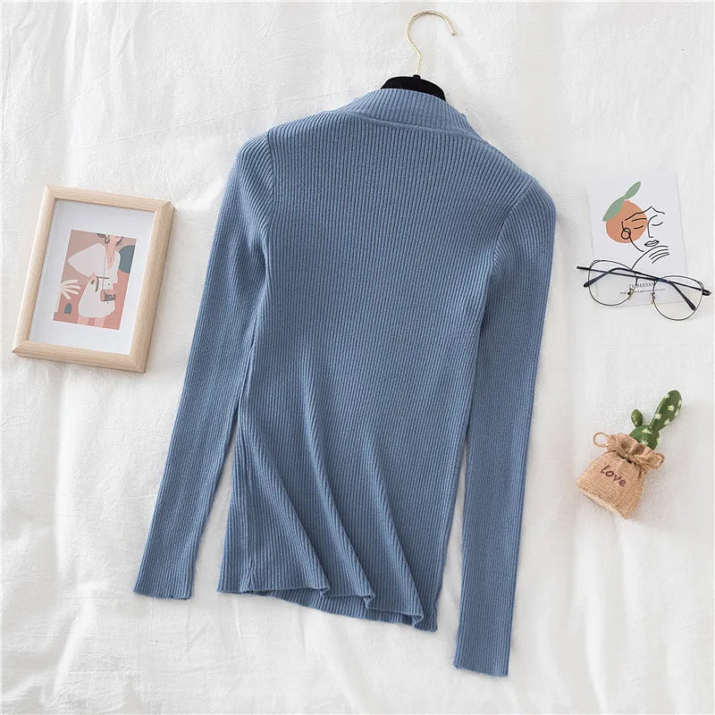 Women's soft turtleneck sweater, cotton blend — view 15 of 20