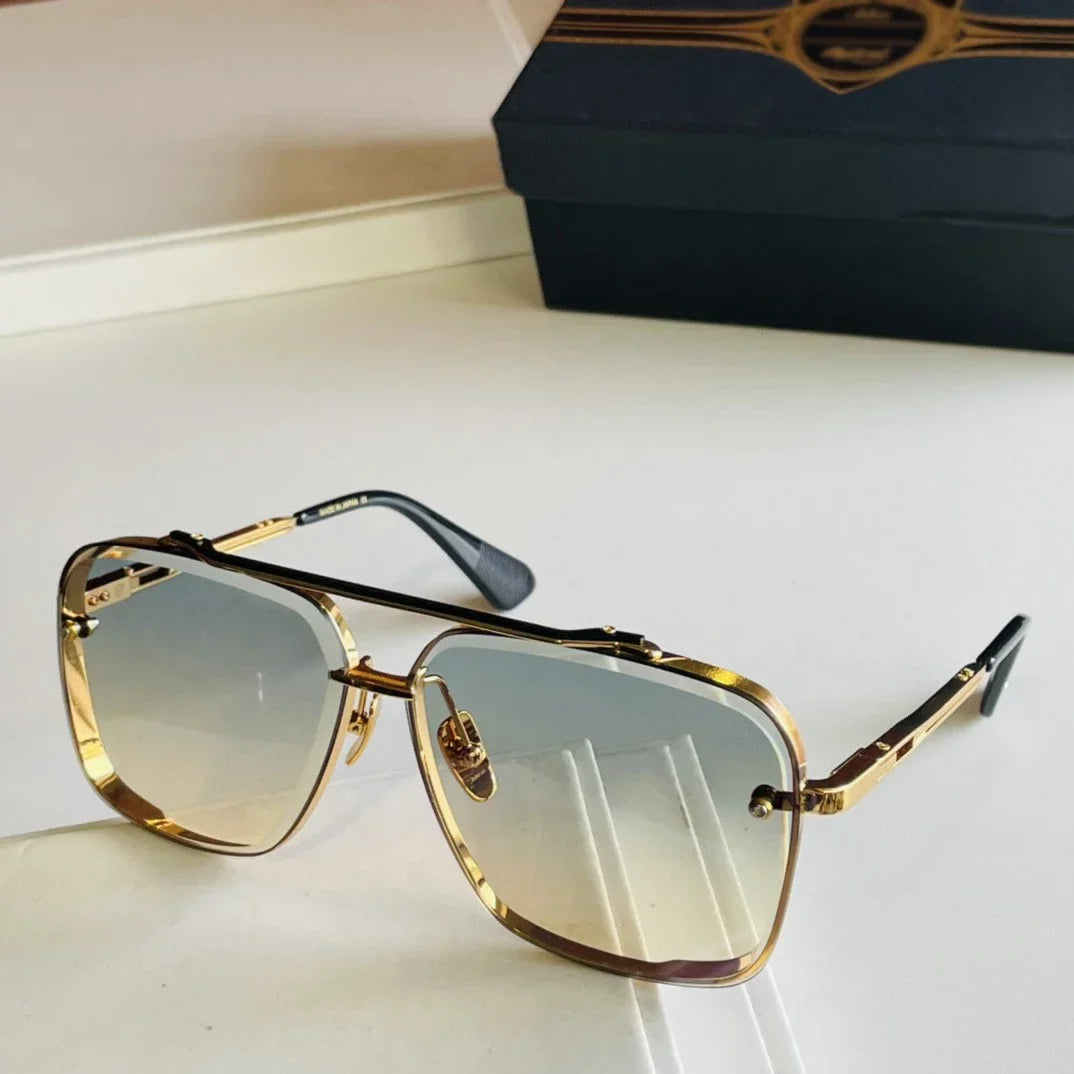 ADITA Unisex Sunglasses — Titanium-Style Frame, Boxed