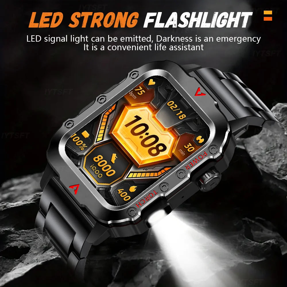 G.L Wear 2026 New Sports Smart Watch Bluetooth Talk LED Flashlight Multi-function Outdoor Sports Smart Watch for Men Women