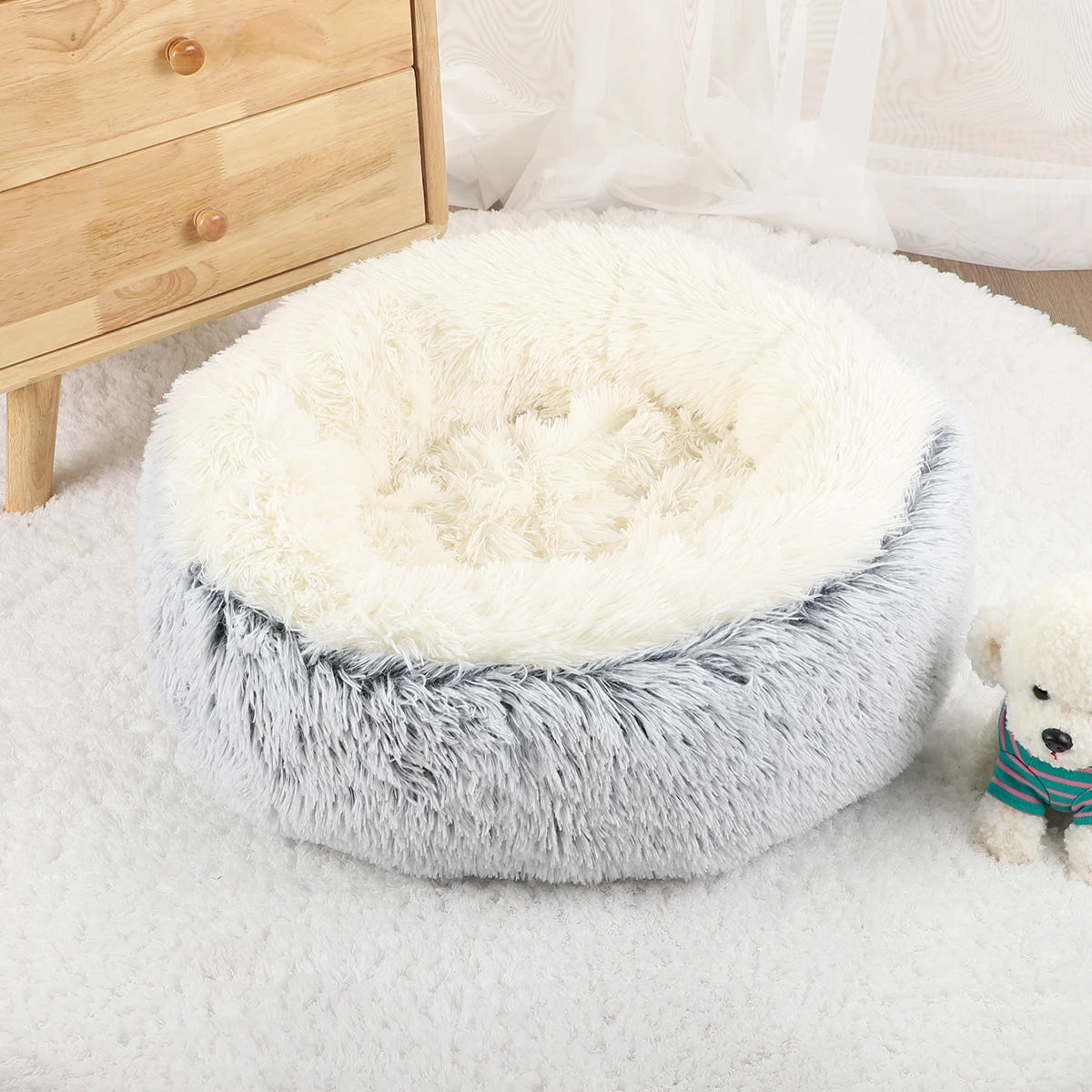 Donut Dog Bed - Round Plush Calming Bed for Large Dogs – photo 4