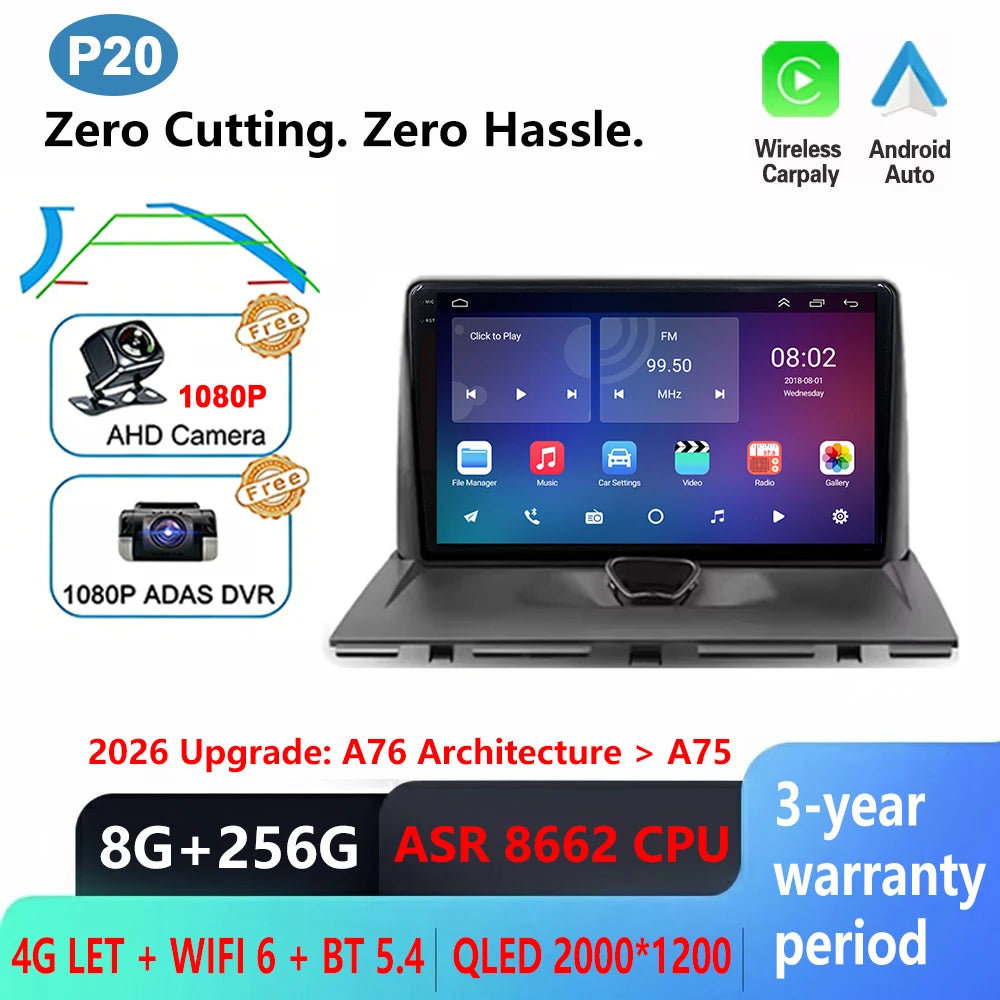Android 16 Car Radio For Peugeot Expert 2 For Citroen Jumpy For Fiat Scudo For Toyota Proace 2007-2017 WIFI No 2Din Touch Screen
