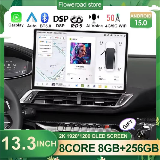 Android Car Stereo for Peugeot 3008, 4008 & 5008 (2017–2020) — CarPlay, Android Auto, GPS Navigation