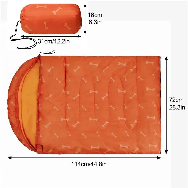 Bone-Shaped Dog Sleeping Bag - Waterproof Camping Bed Mat – photo 5
