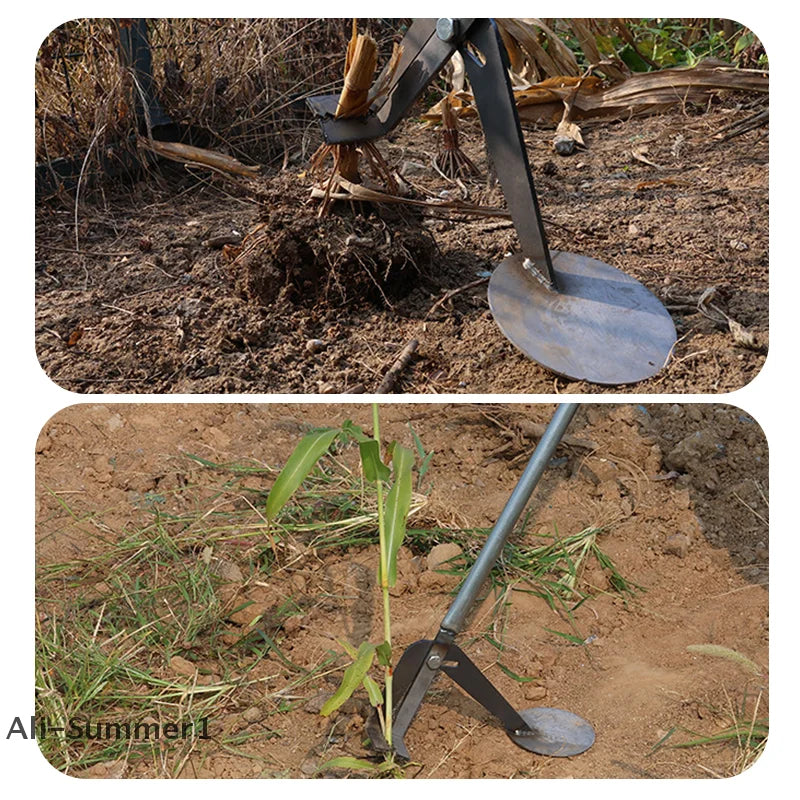 【E】Heavy-Duty Root Remover Garden Tool Designed For Efficient Manual Plant Root Removal Of Corn Stalks And Soybean Root