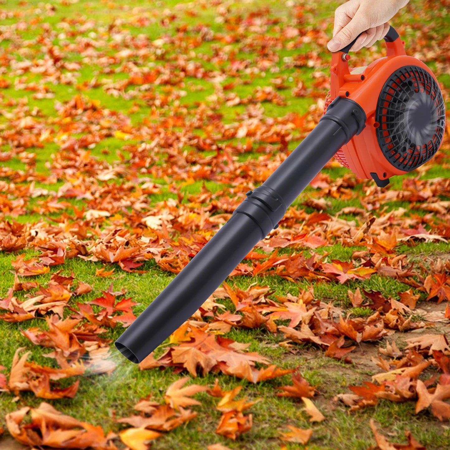 Gas Leaf Blower 25.4CC 2-Stroke 4.59ft³/h Commercial Handheld Gas Leaf Blower Grass Lawn Yard Dust Blowing Cleaning Tool