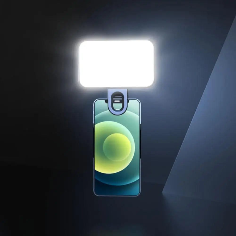 Portable Mini LED Selfie Fill Light 3 Modes Adjustable Brightness Rechargeable Clip On For Mobile Phone Laptops Live Video Light