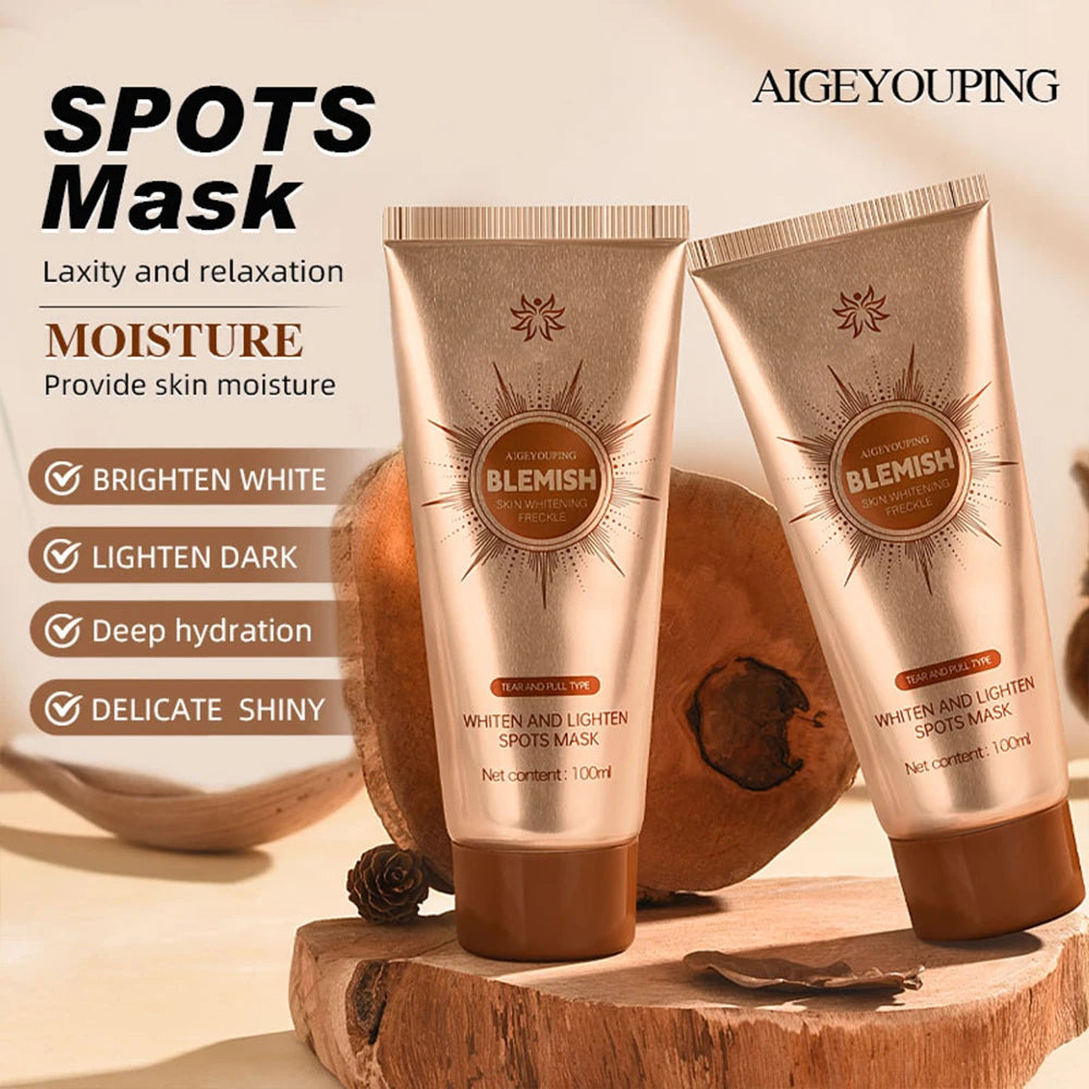 Spots Mask Spots Peel-Off Facial Mask Anti-Blemish Freckle Brightening Mask Deeply Clean Pore Tightening Moisturize Glowing Skin