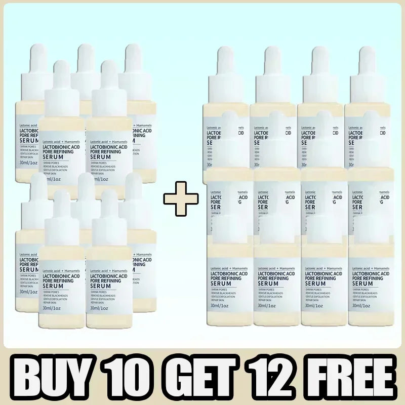 Lactobionic Acid Pore Shrink Serum Hyaluronic Face Moisturizing Nourish Smooth Pores Repair Essence Firm Korean Cosmetics