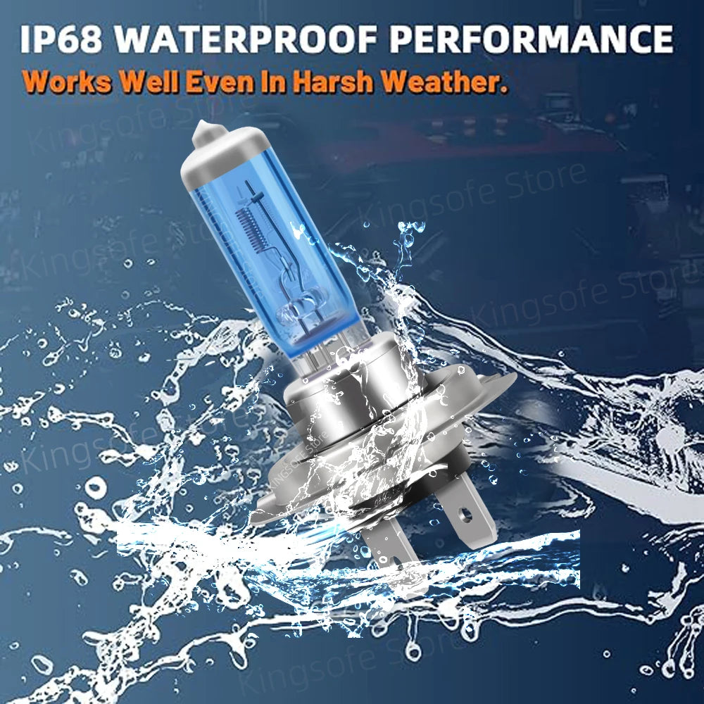 H7 Ultra High Performance 24-100W Halogen Headlight Bulb H1 H8 H9 H11 HB3 HB4 5202 9145 H4 880 H13 9012 High Low Beam Fog Light