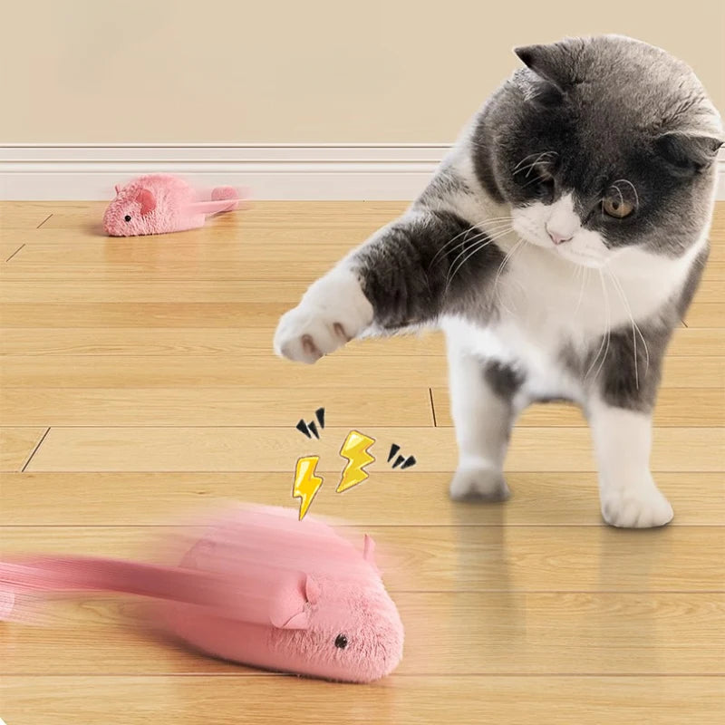 Plush Mouse Cat Toy - Soft Interactive Kitten Play Mouse - photo 2