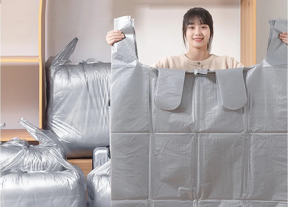 10PCS Large Capacity Plastic Bags Thicken Moving Packaging Bag Clothes Storage Bags for Toys Duvet Blanket Bedding Organizer