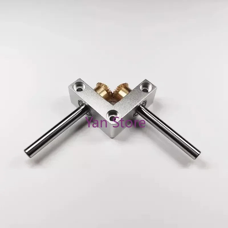 4/5mm Mini Right Angle Rotator Small 90 Degree 1:1 Gearbox Bevel Gear Commutator Model Transmission Case