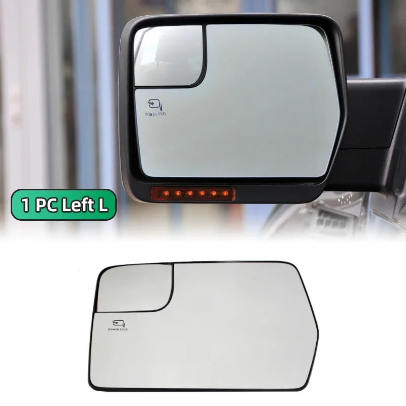 Heated Side Wing Mirror Glass for Ford F-150 2011–2014 (2-Pack)