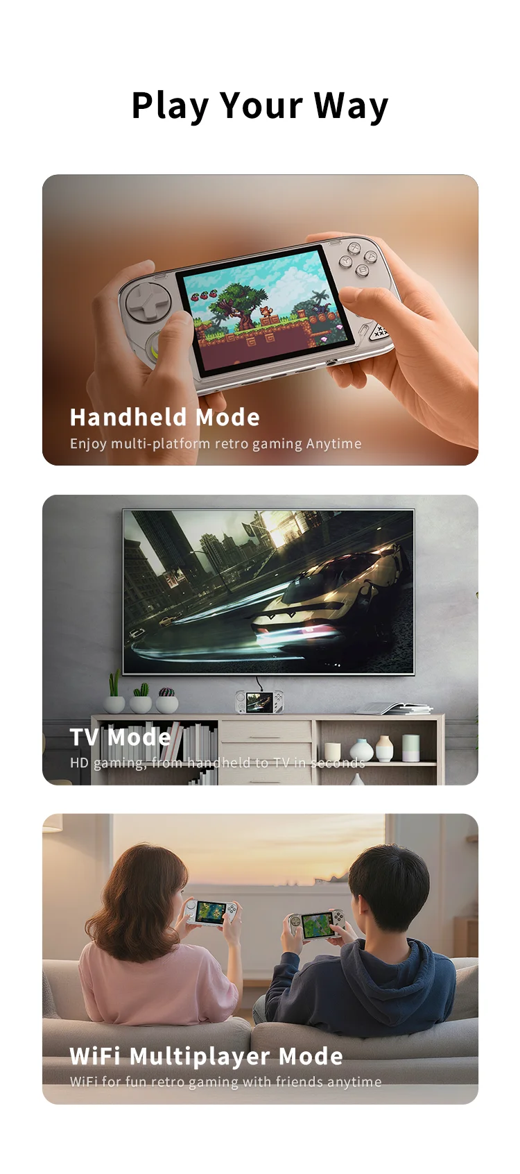 MINILOONG POCKET 1 Handheld Game Console 4'' IPS Screen HD Output Open Source Systems OTA Upgrades LOONG OS New Console POCKET1