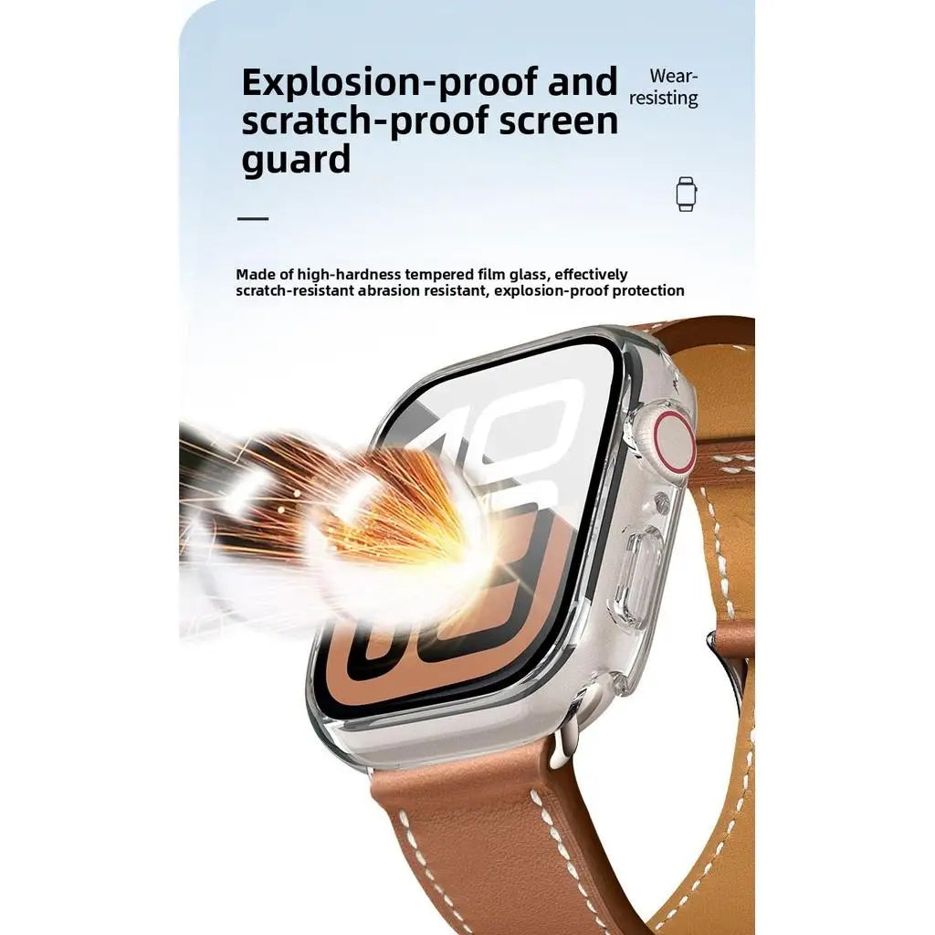 360 Full Waterproof Case Tempered Glass Protection for Apple Watch 46mm 45mm 44mm 41mm 40mm 42mm IWatch Series 11 10 9 8 7 SE 3