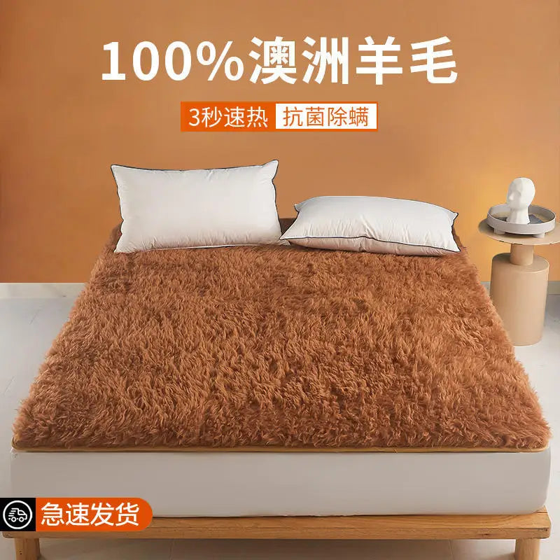 Wool Mattress Topper, Thick Warm Bed Pad