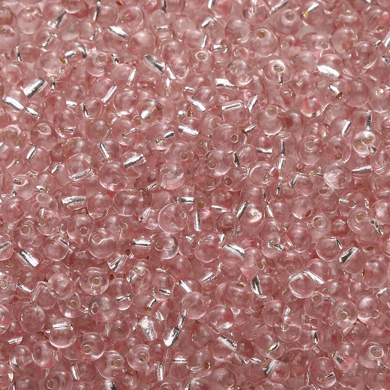 110pcs 4mm Silver Lined Seed Beads Water Drop Shape Czech Glass Beads For DIY Jewelry Making Crafts Charms Bracelets Accessories