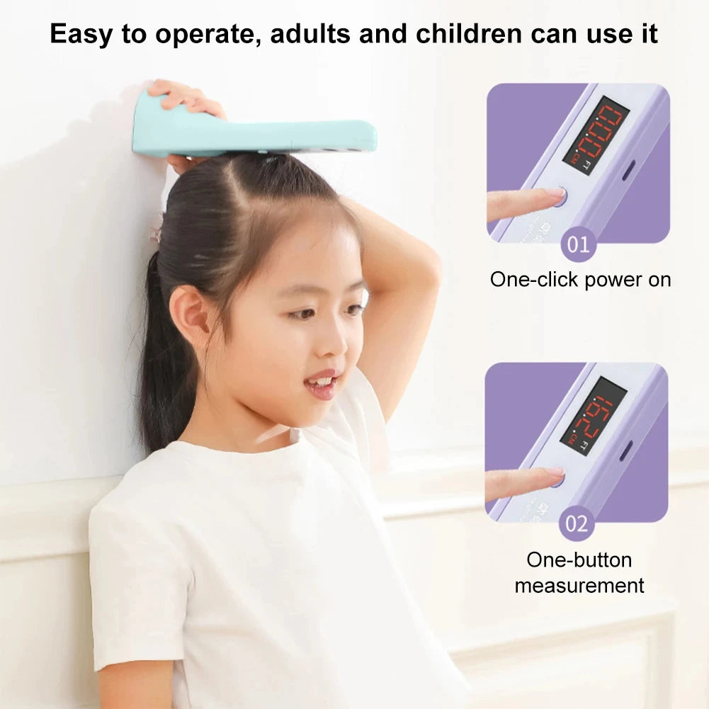 Ultrasonic Digital Height Measuring Ruler High Accuracy Portable Height Measuring Device Electronic Height Ruler for Children