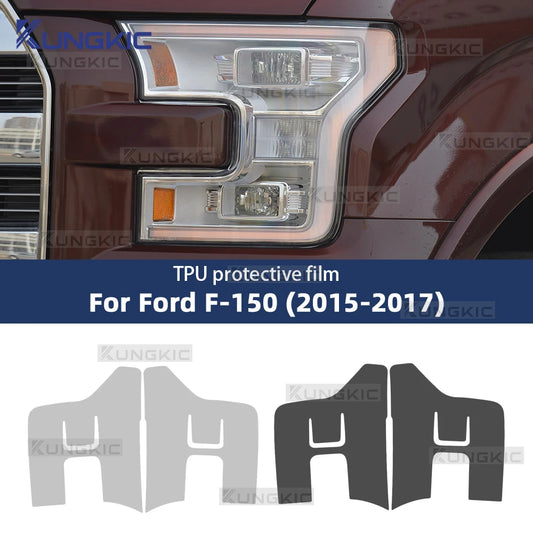 TPU Headlight Tint Protection Film for Ford F-150 / Mustang 2015–2017
