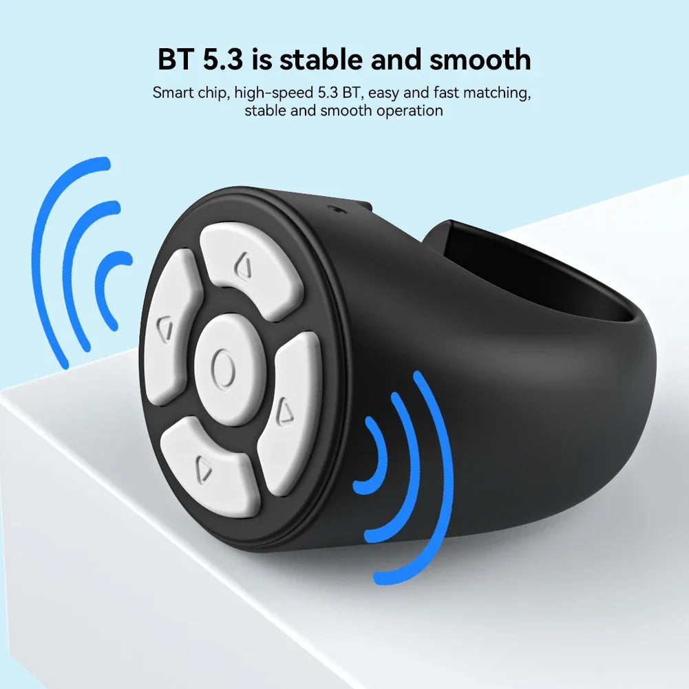 Bluetooth Selfie Remote Control for Mobile Phone App Page Turner Bluetooth Scrolling Camera Video for Tik Tok E-book