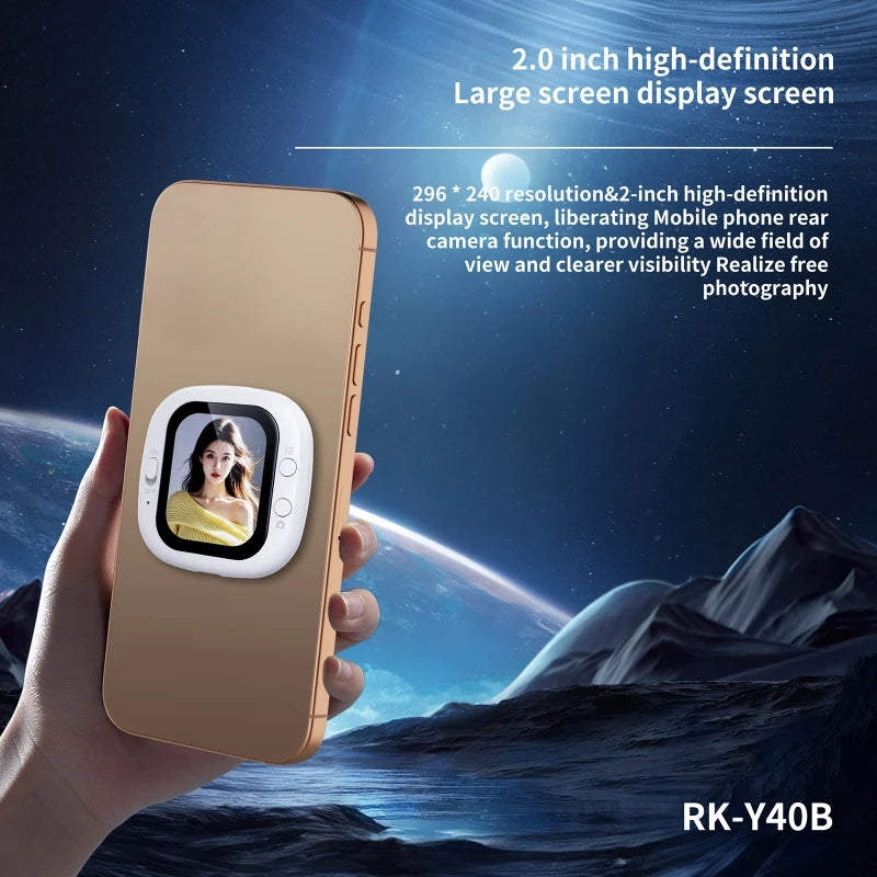 Phone Vlog Selfie Monitor Screen Magnetic Smartphone Rear Camera Selfies Vlogging Live Selfie Screen for iPhone Android
