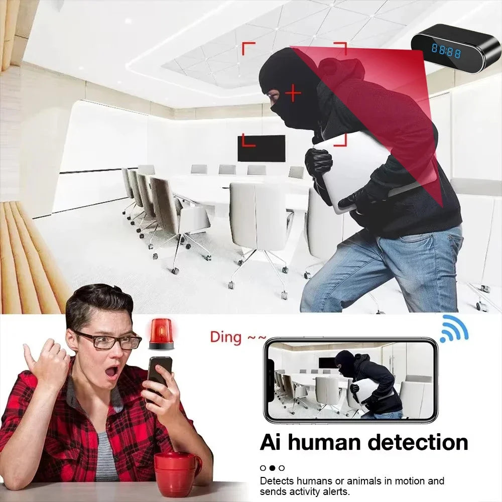 4K Clock Camera — WiFi Home Security with Night Vision