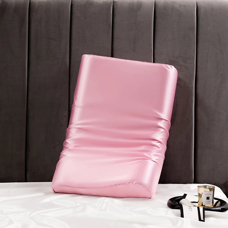 Satin Silk Pillowcase for Memory Foam and Latex Pillow Solid Cushion Cover Hair Skin Protect Decorative Case 30x50cm/40x60cm