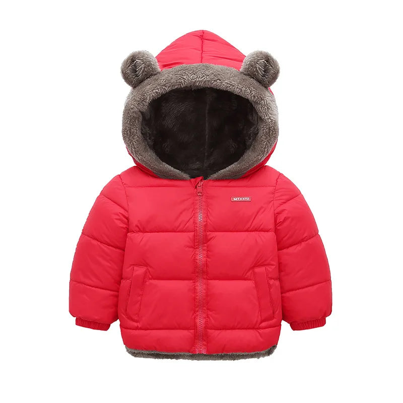 Kids Fleece Lined Hooded Coat - Padded Winter Jacket for Boys & Girls - photo 12