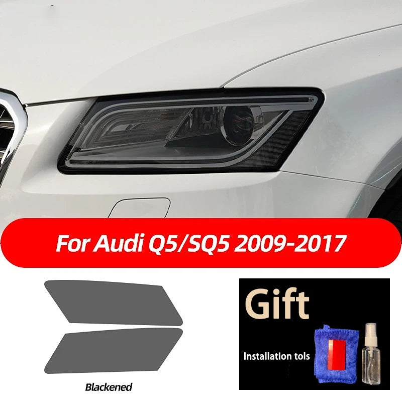 Smoked Black TPU Sticker Car Headlight Protective Film For Audi A3 8V S3 A4 B8 B9 A5 A6 S6 C8 A7 A8 D4 TT TTS Q3 Q5 Q7 Q8 RSQ8