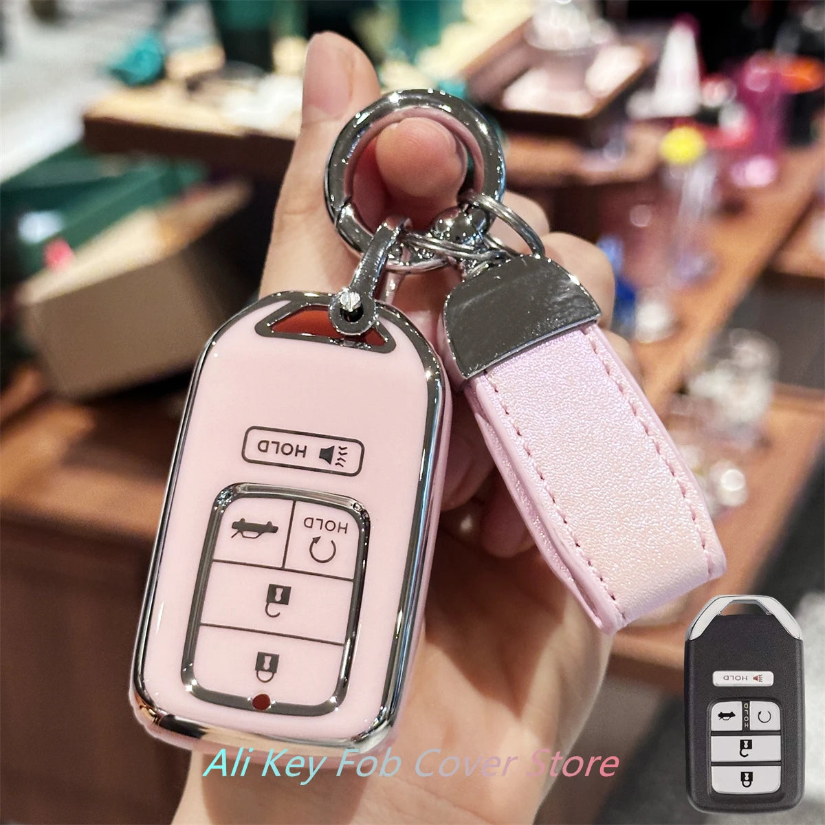for Toyota Key Fob Cover Keychain For Honda Accord Civic Cr-V Hr-V Fit Odyssey Jed Crosstour Crider Accessories