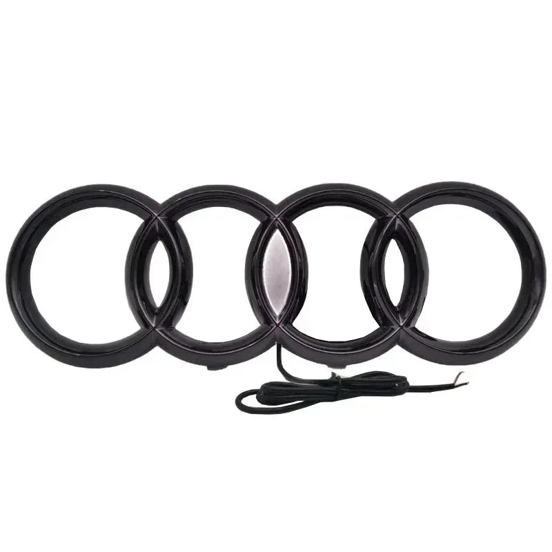 for Audi 273/285mm Dynamic Car Front Grille Emblem Streamer Badge Light A7 A3 A4 A6 Q3 Q5 Q7 Q8 Logo Car sticker